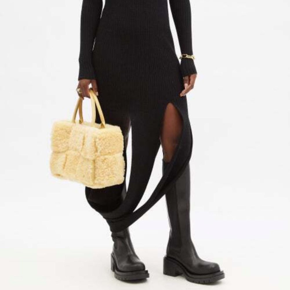 BOTTEGA VENETA
Lug-Sole Chunky Knee-High Leather Boots size 10 New